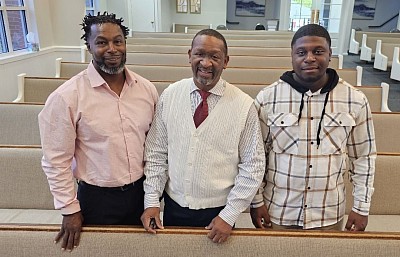 Church Musicians, Left to Right: Bro. De’Andre Woods, Bro. Lathan Cheatem, Bro. James Clay